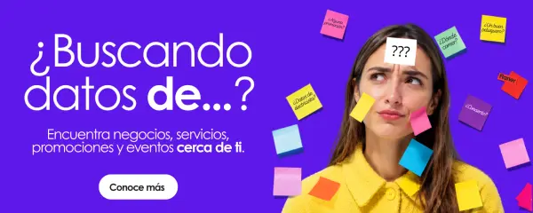 ¿Buscando datos de...?: Encuentra negocios, servicios, promociones y eventos cerca de ti. Conoce Flaner